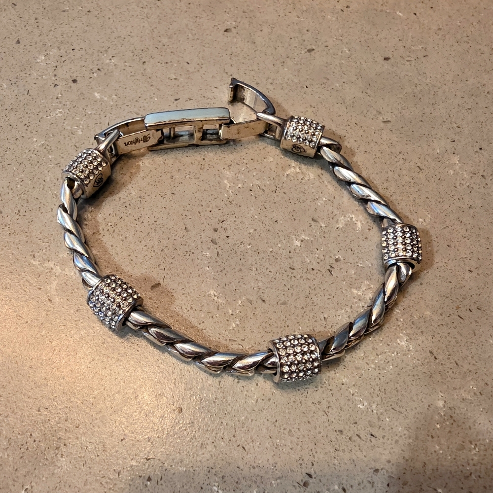 Signed Brighton Meridian Swarovski Crystal Accent Bracelet - 6083